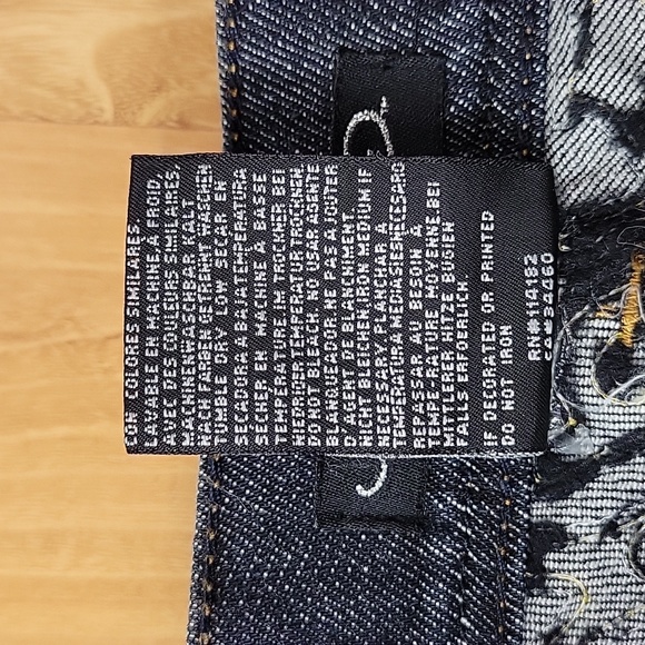 Ed Hardy by Christian Audigier Embroidered Tattoo Raw Hem Jeans - Picture 8 of 12